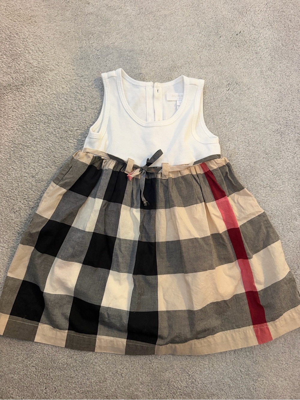 Burberry Children Sleeveless Plaid Dress